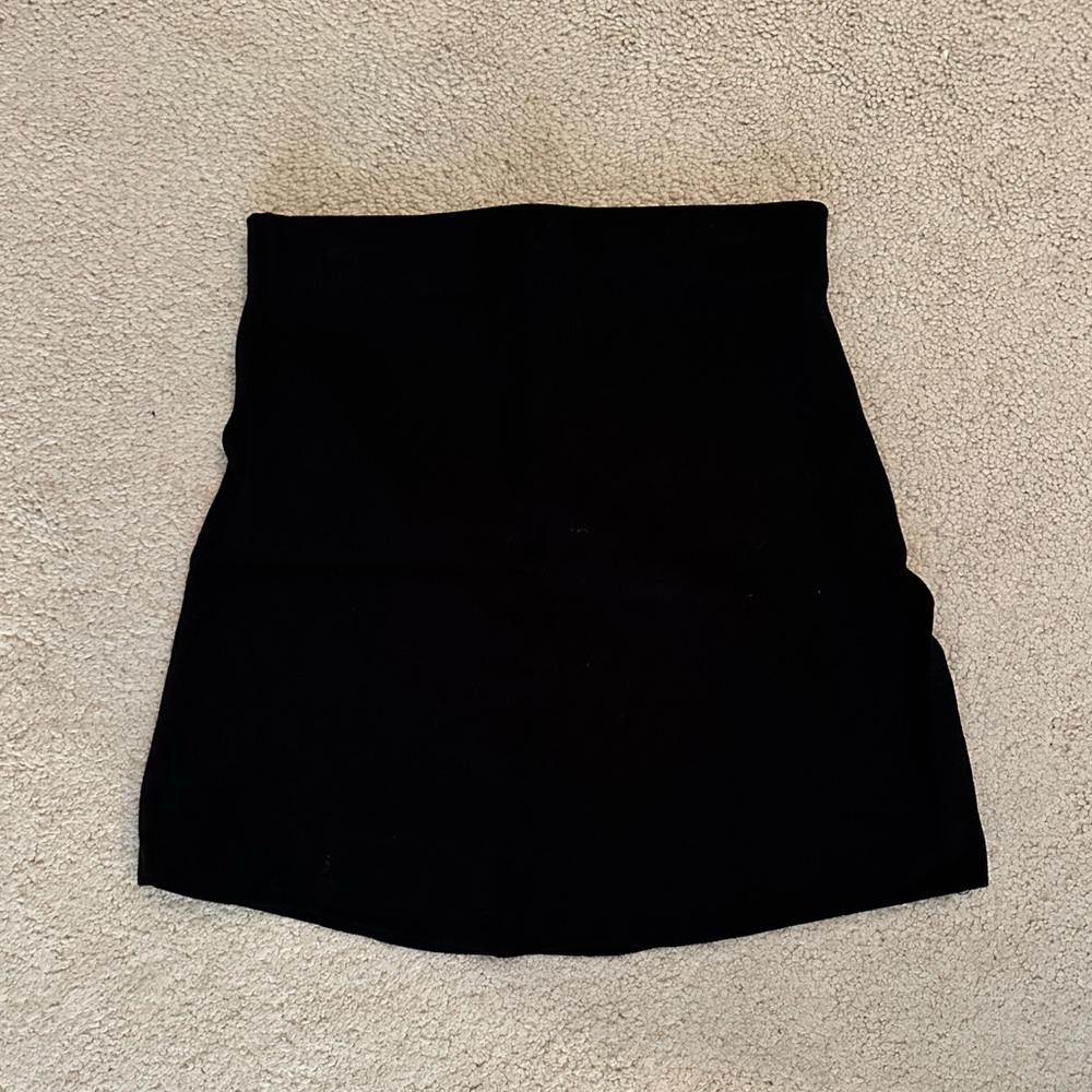 Zara black knit mini skirt